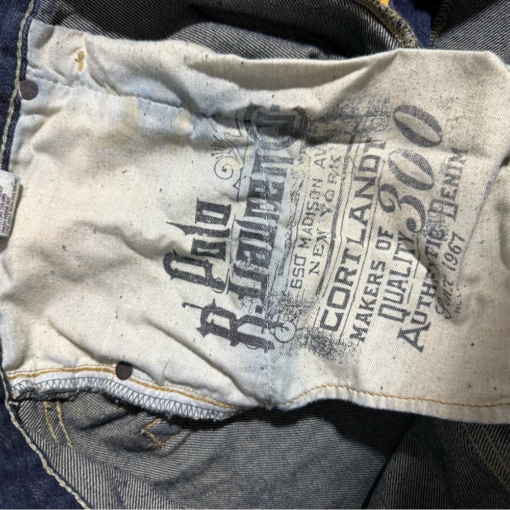 Y2K Polo Ralph Lauren D-3 Relaxed Dark Wash Jeans, Size 40x34 *see description* - Picture 9 of 12
